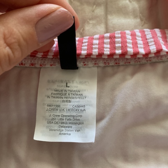 J Crew seersucker bikini top and bottom - Picture 2 of 6